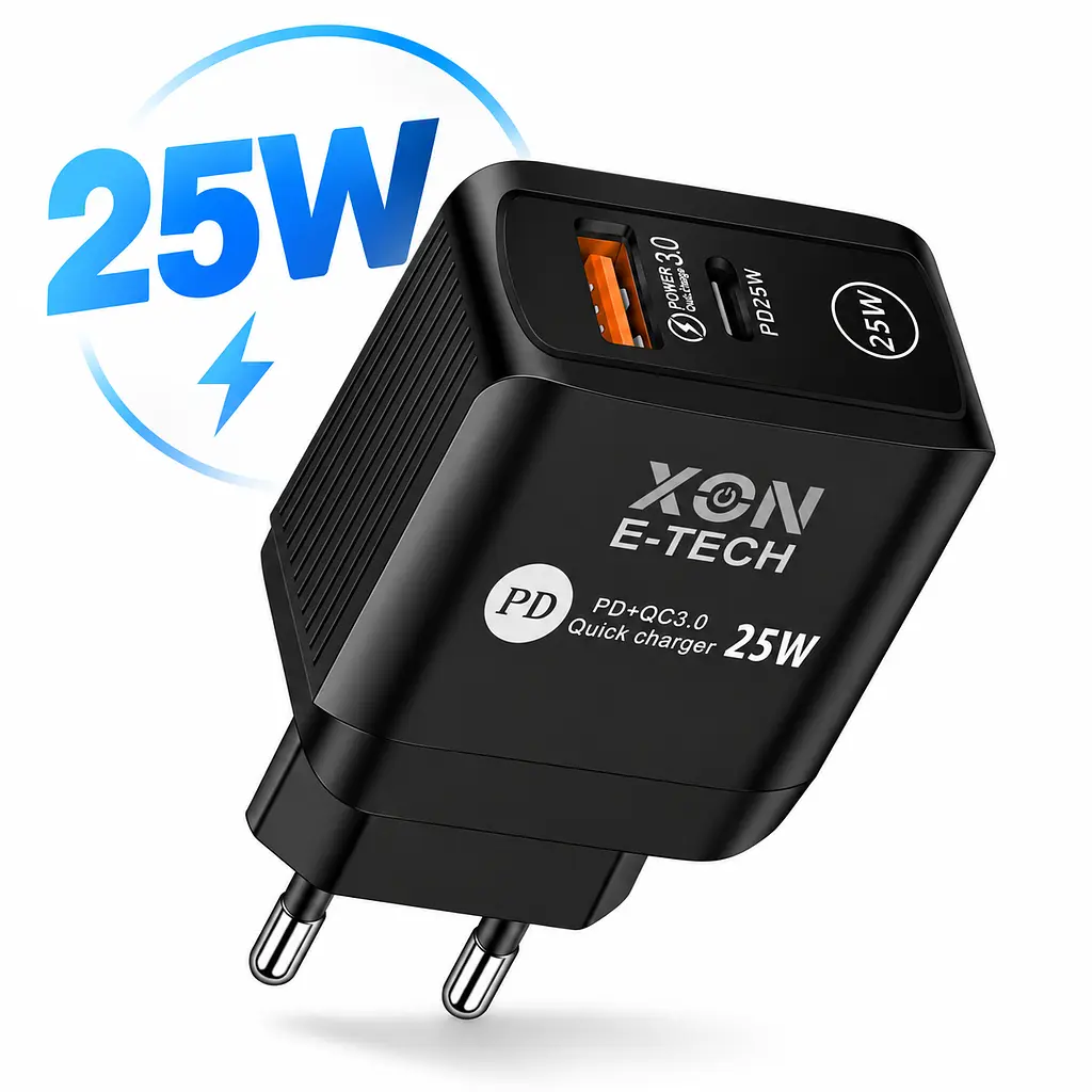 Зарядний пристрій XON PowerCharge 25W (PD25) USB Type-C (PCWC025025A1С1B 6129) Чорний - фото 2
