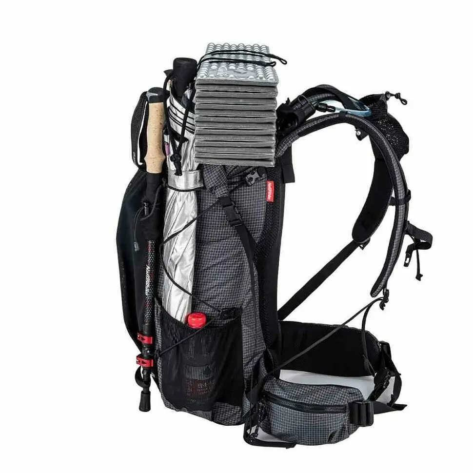 Рюкзак туристичний Naturehike Rock NH20BB113, 40+5 л, чорний - фото 3