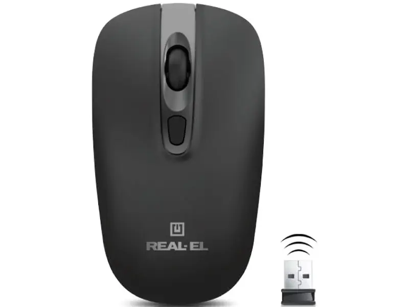 Миша REAL-EL RM-350 W Black (EL123200043)