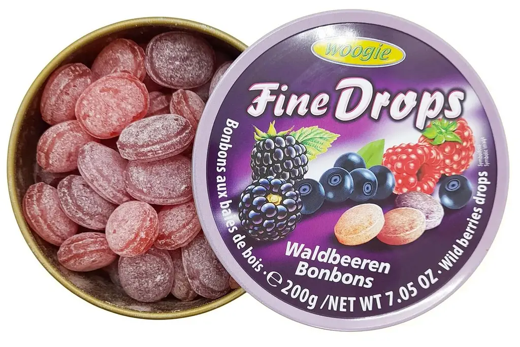 Конфеты леденцы Woogie Fine Drops с ароматом лесных ягод 200 г  - фото 2