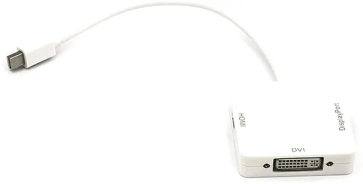 Кабель-Перехідник 0,2 м PowerPlant mini DisplayPort (Thunderbolt) - DisplayPort, HDMI, DVI