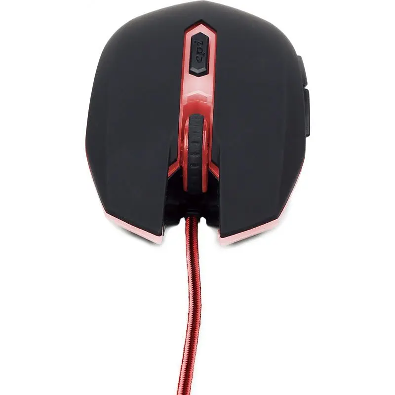 Оптична ігрова мишка Gembird MUSG-001-R, USB інтерфейс, червоний колір - фото 3