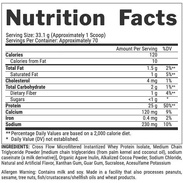 Протеин Nutrex Research Isoﬁt Chocolate Shake 990 г - фото 2