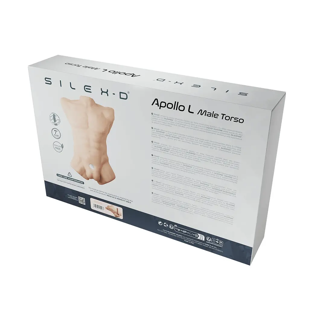 Торс з фалоімітатором на присосці SilexD Apollo L Male Torso, суперреалістичний, термореактивний - фото 8