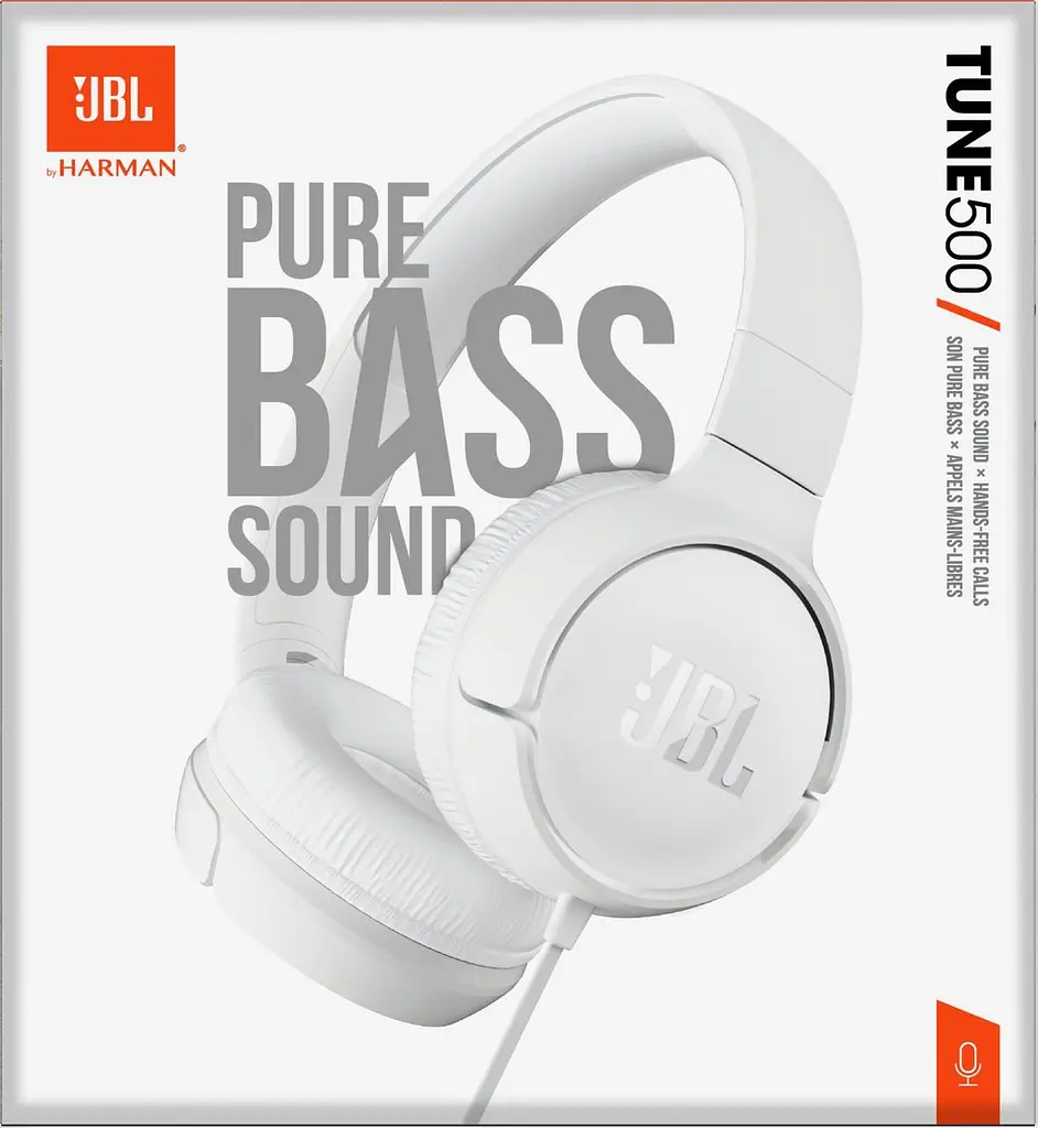 Навушники з мікрофоном JBL T500 White - фото 7