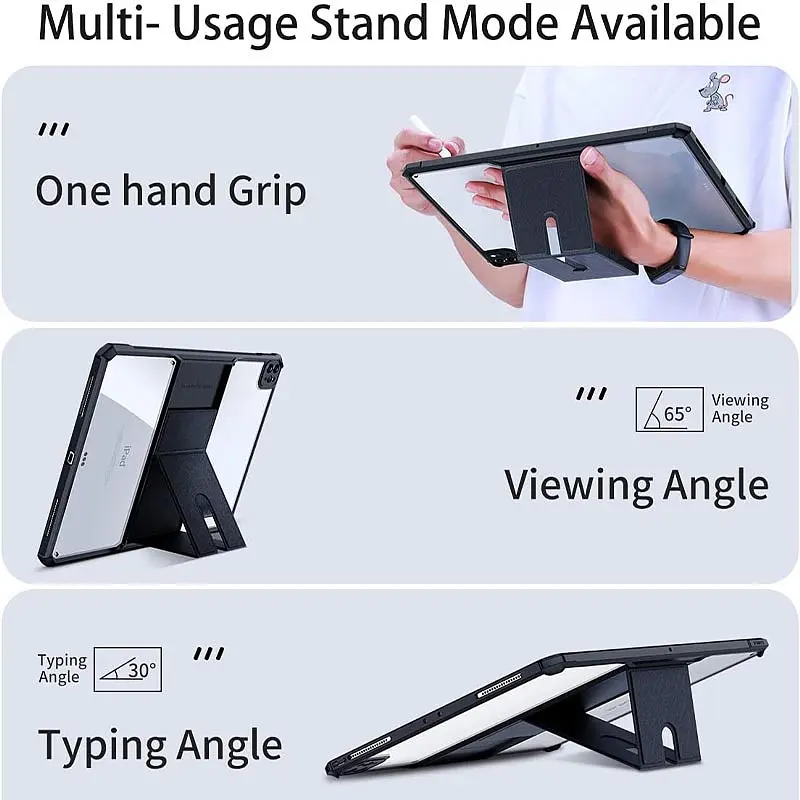 TPU+PC чохол Xundd Stand c посиленими кутами для Apple iPad Pro 13 (2024-25) Чорний - фото 4