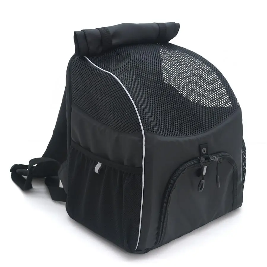 Рюкзак для переноски кошек и собак Zoo-hunt Турист №0 16 х 26 х 30 см черный - фото 4