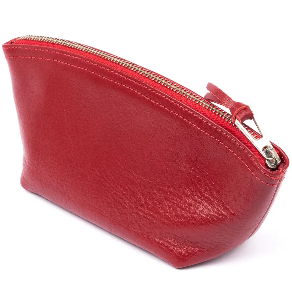 Жіноча косметичка зі шкіри Amelin Grande Pelle 11303 червона - фото 2