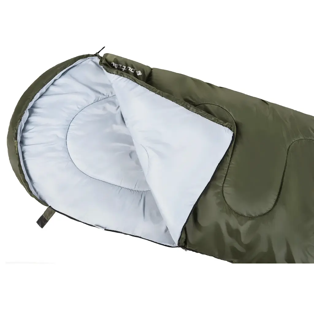 Спальный мешок Outtec одеяло демисезонный с капюшоном хаки - фото 4