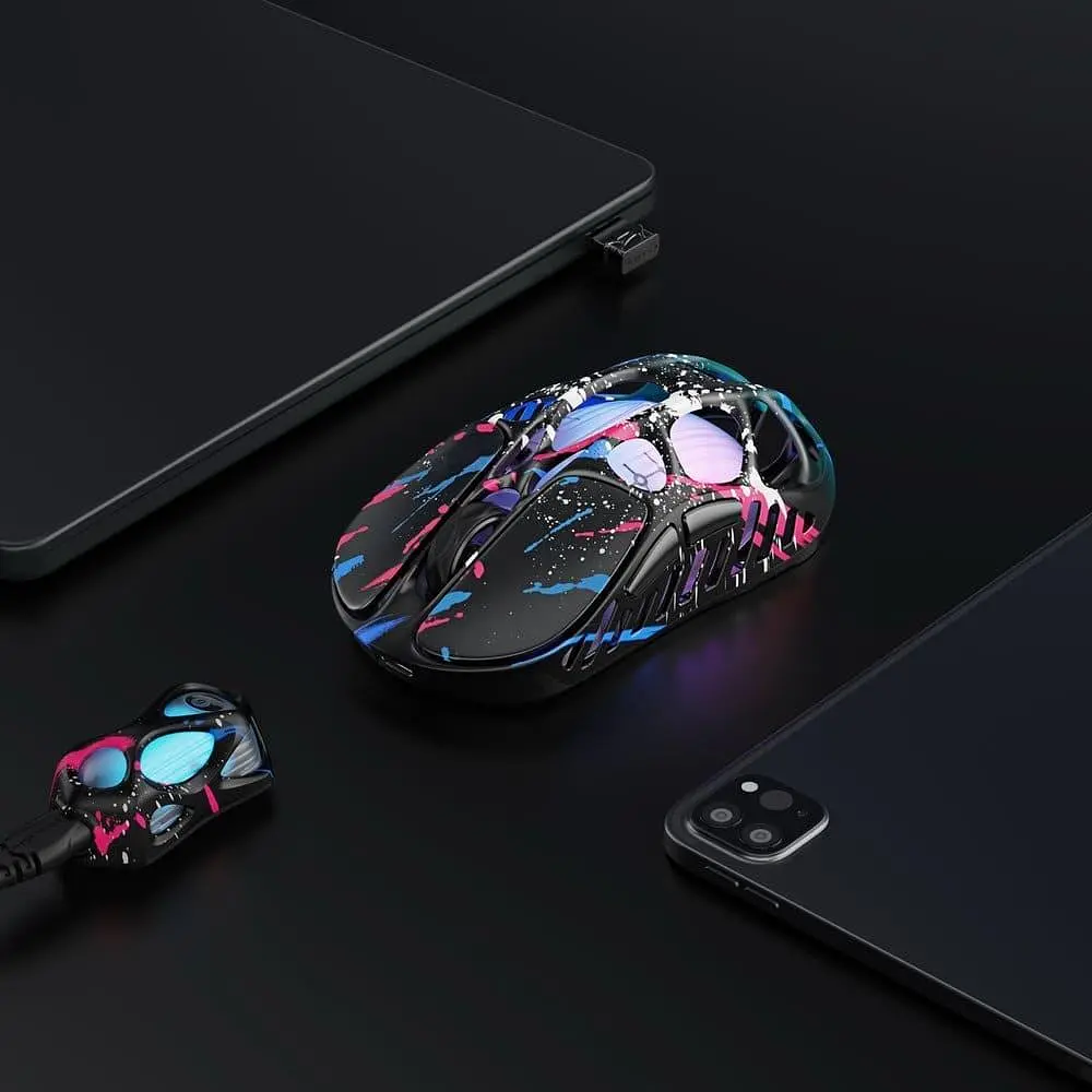 Мышь GravaStar Mercury X Pro 8K BT/WL/USB-A RGB Neon Graffiti (GS_X_PRO_CG_BLK) - фото 7
