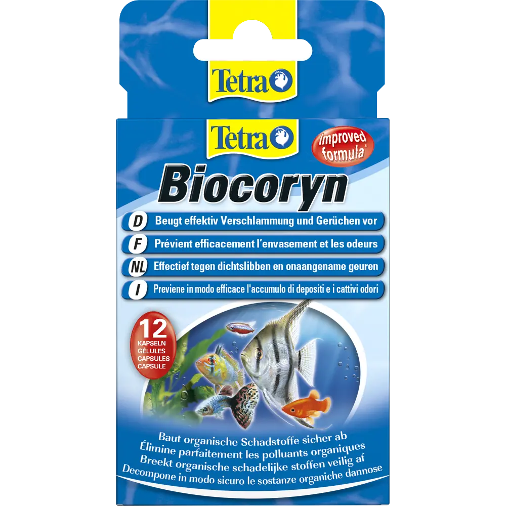 Препарат способствующий разложению биологических загрязнений Tetra Biocoryn 12 капсул - фото 2
