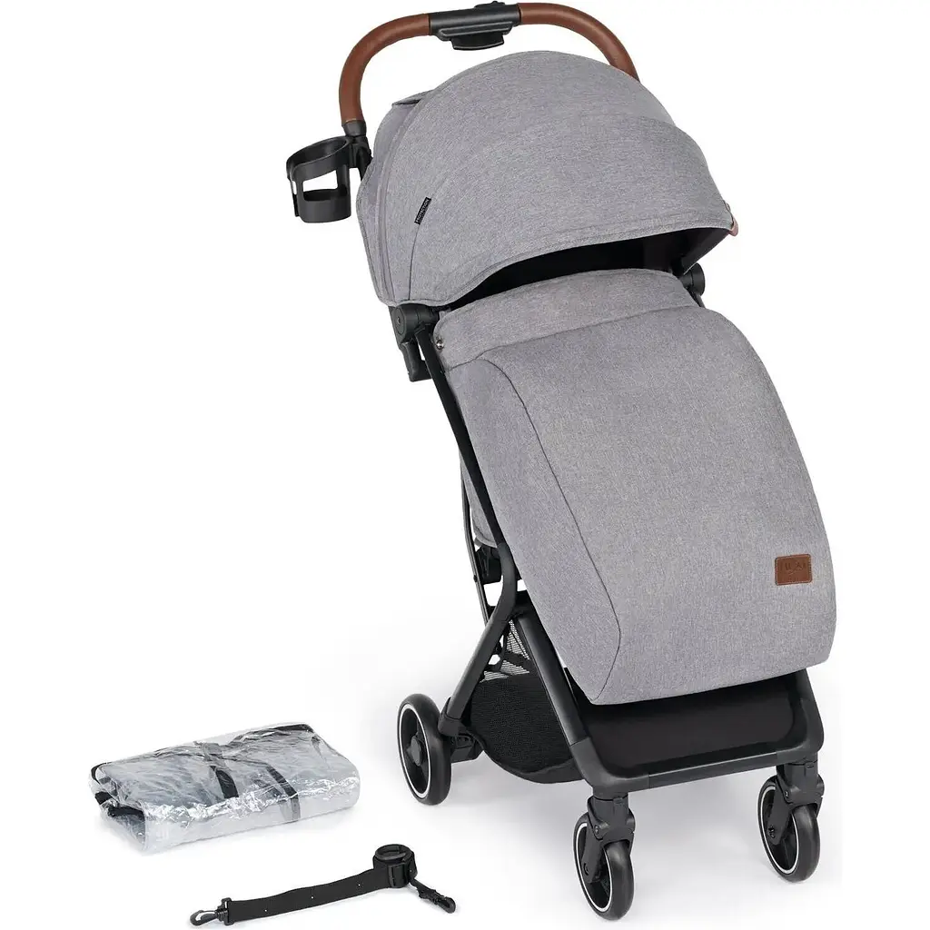 Прогулочная коляска Kinderkraft Nubi серая (00-00304052) - фото 6