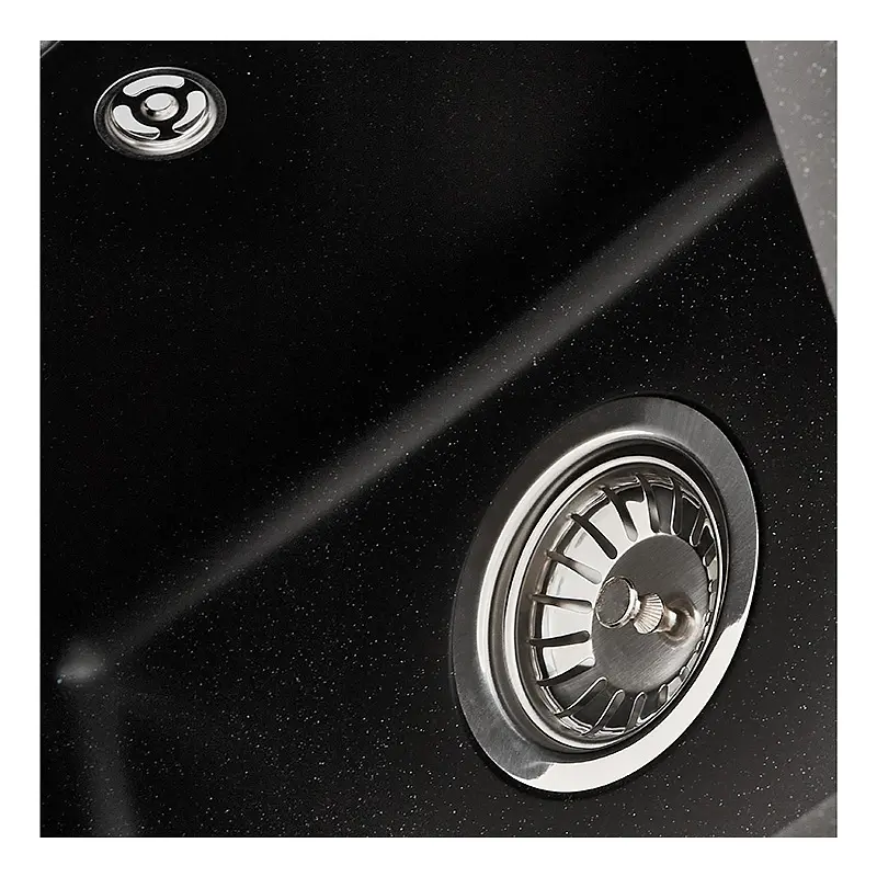 Кухонна мийка Zerix ZS-6250S-03 Black ZX4588, Чорний матовий - фото 5
