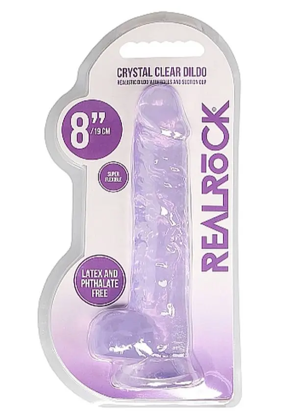 Фалоімітатор - Realrock Dildo 8" Purple - фото 7