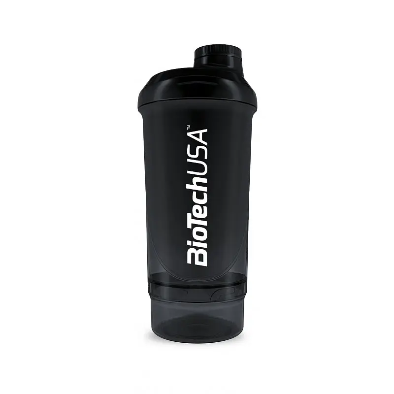 Шейкер BioTech Wave + Compact 500 мл + контейнер (150 мл), Black