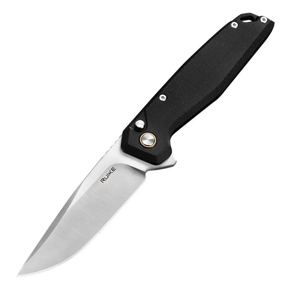 Ніж складаний туристичний Ruike P873-MB, (8.8 см)14C28N/G10 чорний