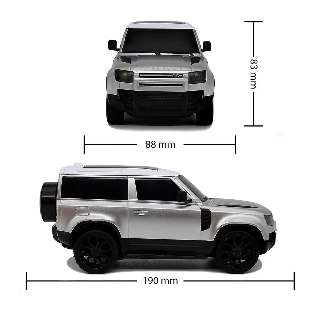 Автомобіль KS Drive на р/в Land Rover New Defender 1:24, 2.4Ghz сріблястий (124GDES) - фото 5