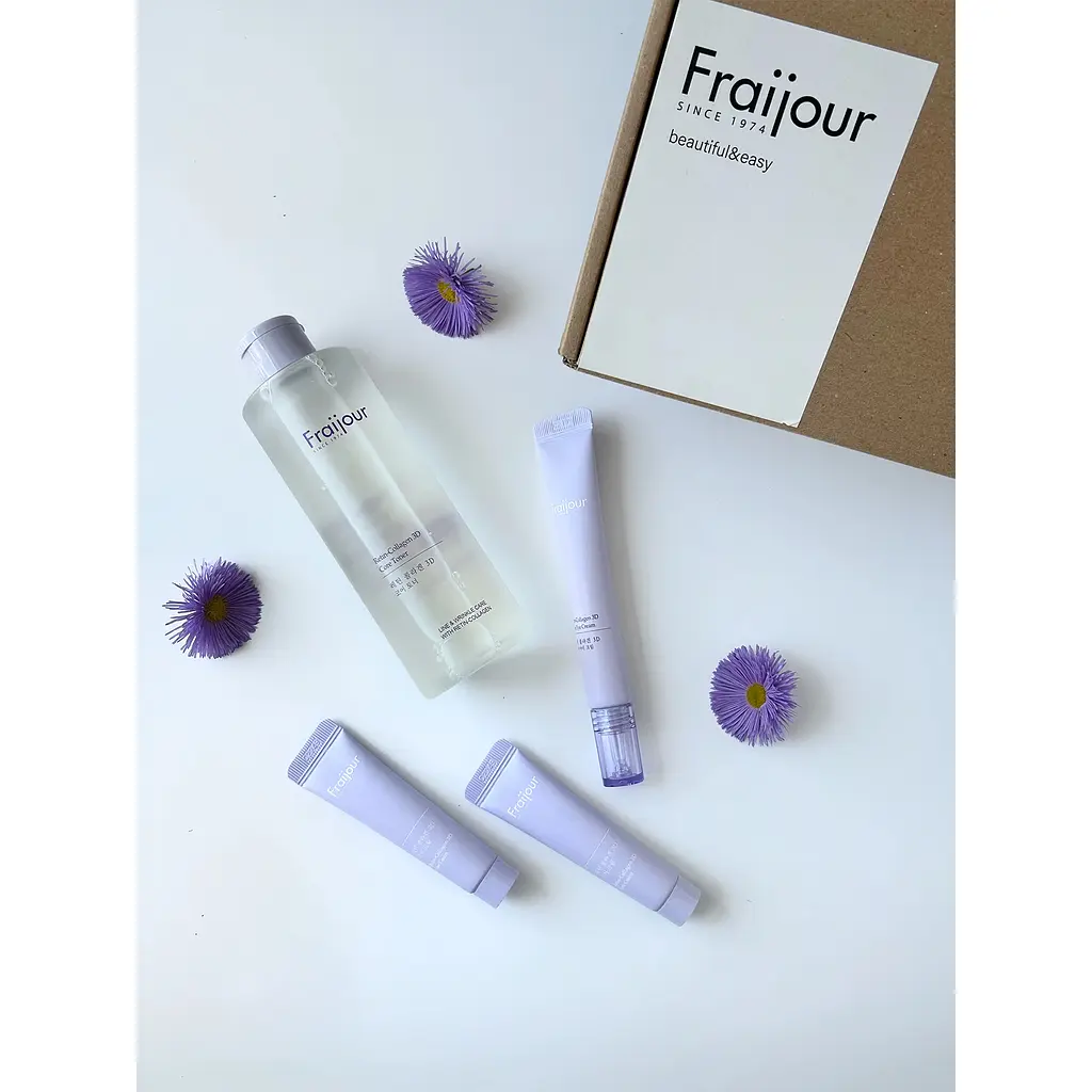 Набір базовий Ліфтинг та Освітлення Retin-Collagen 3D Core toner Fraijour 250 мл Eye cream 15 мл Cream 2х10 мл - фото 3