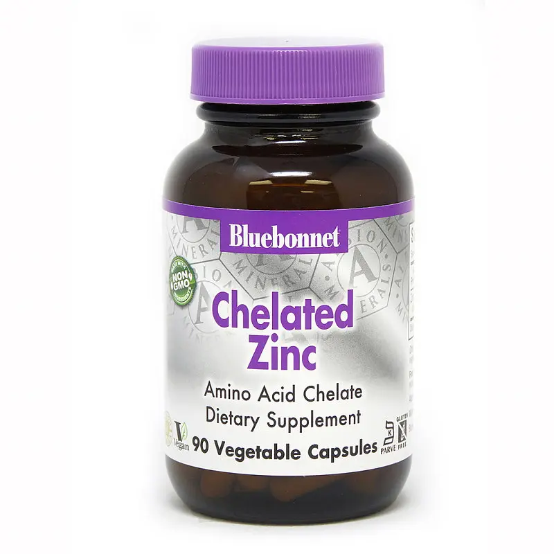 Вітаміни та мінерали Albion Chelated Zinc, 90 вегакапсул Bluebonnet Nutrition fit0017525