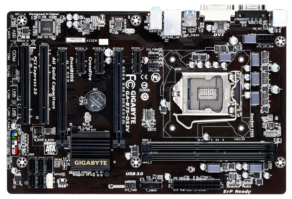 Материнська плата Gigabyte GA-B75-DS3V LGA 1155 (GA-B75-DS3V) Б/В - фото 2