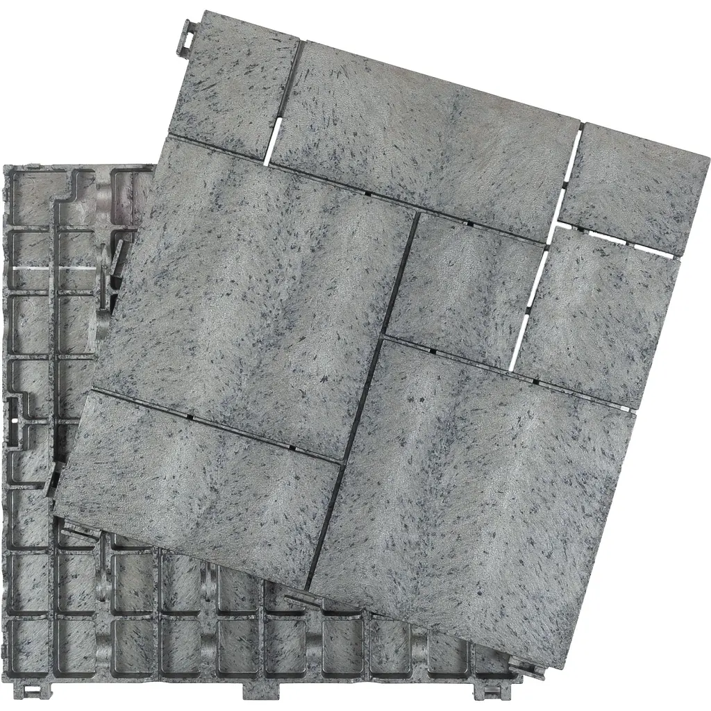 Напольное покрытие MultyHome Mosaic декоративное рифленое 30х30 см 6 шт. светло-серое (211858) - фото 3