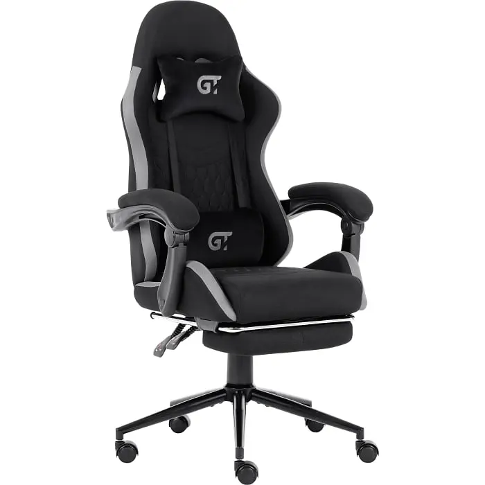 Геймерське крісло GT Racer чорне із сірим (X-2324 Fabric Black/Gray) - фото 9