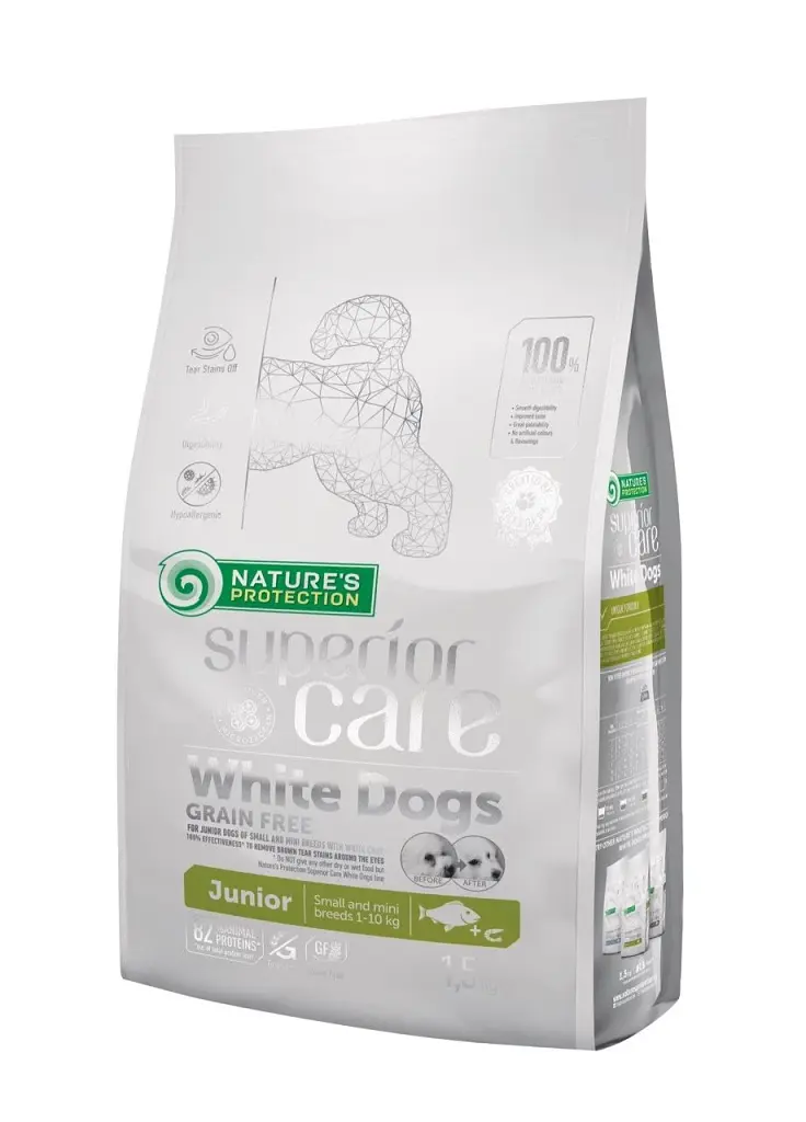 Nature's Protection Superior Care White Dog Grain Free Junior Small and Mini Breeds Беззерновий сухий корм для цуценят і юніорів