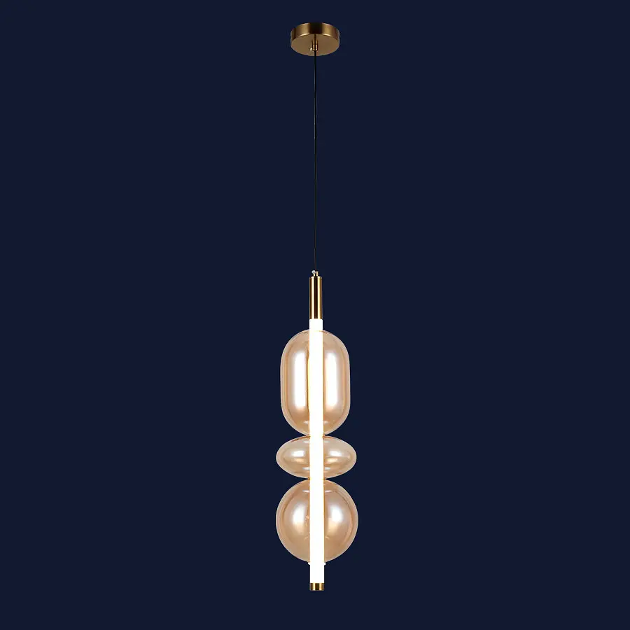 Подвесной светильник LED Levistella 79112280-1led BR, модель 10W, 4500K, бронзовый, современный стиль, плафон 600x150 мм - фото 2