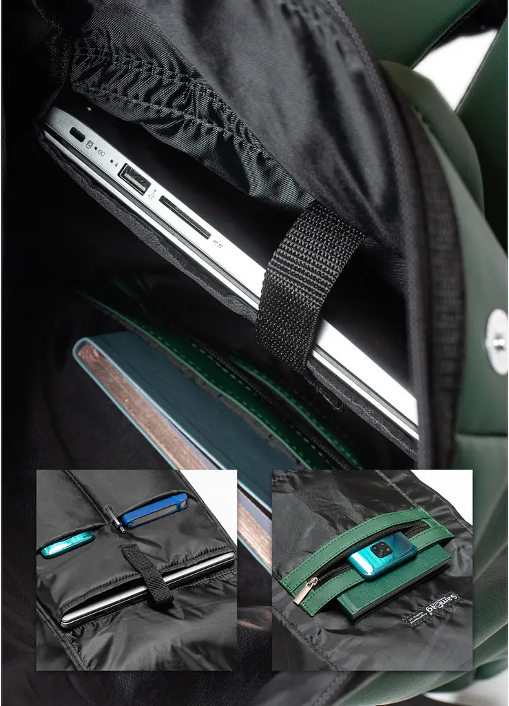 Рюкзак ролл Sambag унисекс RollTop LTT зеленый 41 x 30 x 16 см (24238007) - фото 4