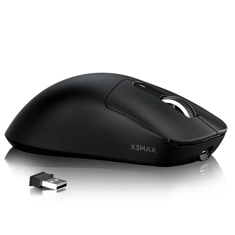 Ігрова бездротова мишка Attack Shark X3MAX / Три режими підключення / 42000DPI / Сенсор PAW3950 / Black - фото 2