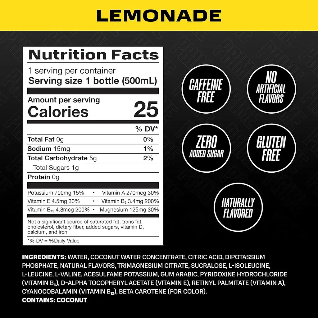 Напій Prime Hydration Lemonade 500 мл - фото 6