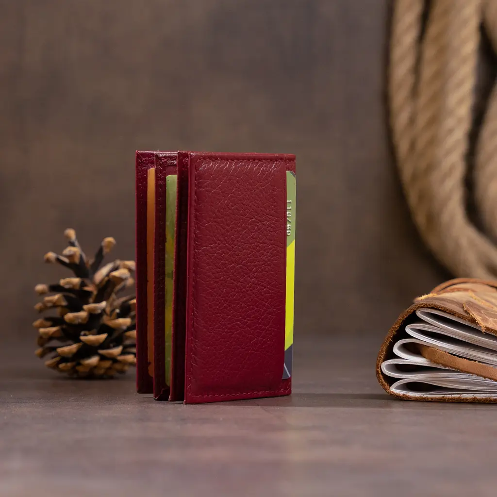 Жіночий шкіряний гаманець-візитниця ST Leather 10х6.5х1 см acs0015958 - фото 10