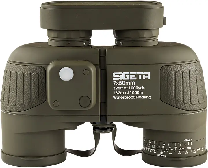 Бінокль морський Admiral 7x50 Military floating compass reticle Зелений - фото 5