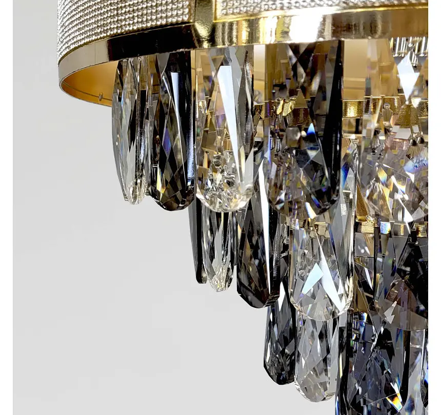Кришталева підвісна люстра Artlight 884611/400, золото, 5 ламп E14, Ø40,2 см, від 6-15 м² - фото 5