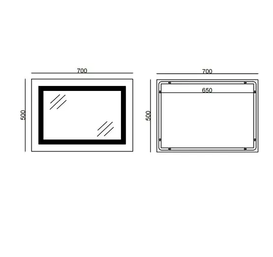 Дзеркало Mixxus WARM MR02-70x50 з LED Touch, Anti-fog, димером, регулюванням яскравості, годинником (MI6668) - фото 5