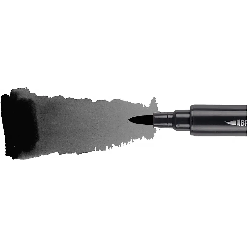 Маркер акварельний Santi Brush Marker SWB-32 чорний двосторонній 6 шт. (391088) - фото 2