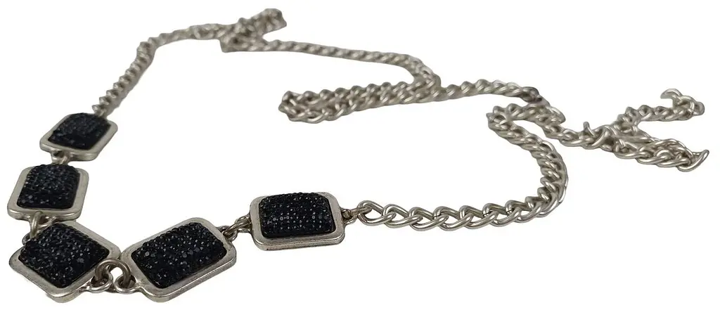 Жіночий ремінець Vanzetti з ланцюжка та медальйонів зі стразами 5 мм, 18×23 мм