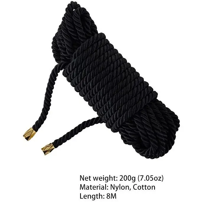Мотузка для шибарі Lockink Sevanda Shibari Pratice Rope Black, 8 метрів - фото 2
