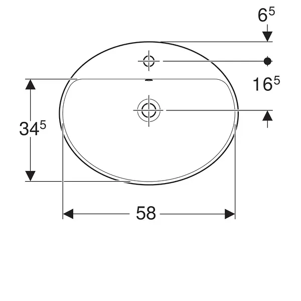 Умивальник Geberit Variform 60x48 Білий 500.725.01.2 - фото 4