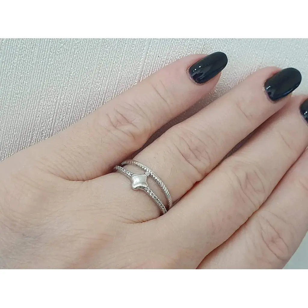 Срібне кільце Агні ЗЕНІТ з фіанітами. 1220/1Р-CZ 17 - фото 2