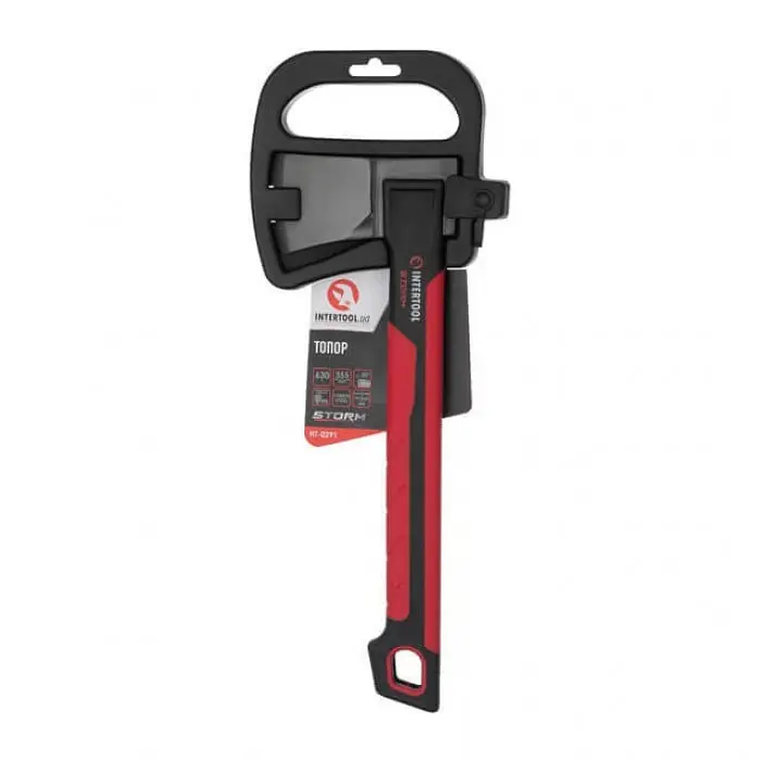 Сокира садова з тефлоновим покриттям 630 г ручка з фібергласу STORM INTERTOOL HT-0291 - фото 6