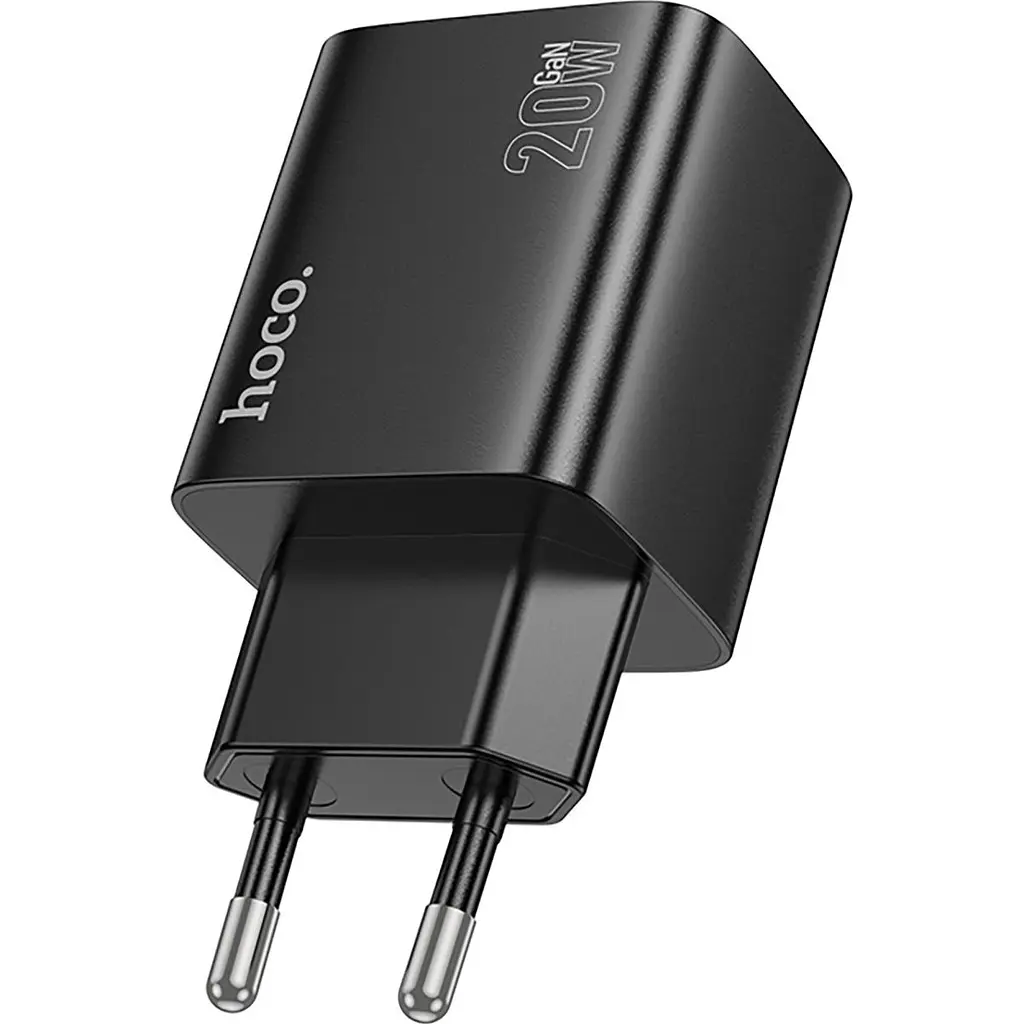 Мережевий зарядний пристрій Hoco N55 Fundador 20W Black [125202] - фото 2