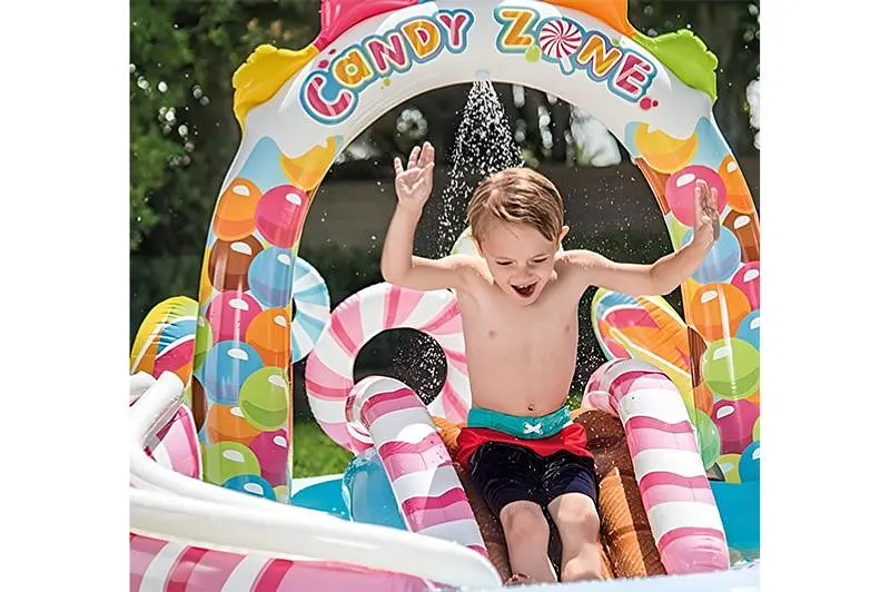 Дитячий ігровий надувний центр з басейном Карамель Intex Candy Zone Play Center 57149 розмір 295x191x130 см - фото 2