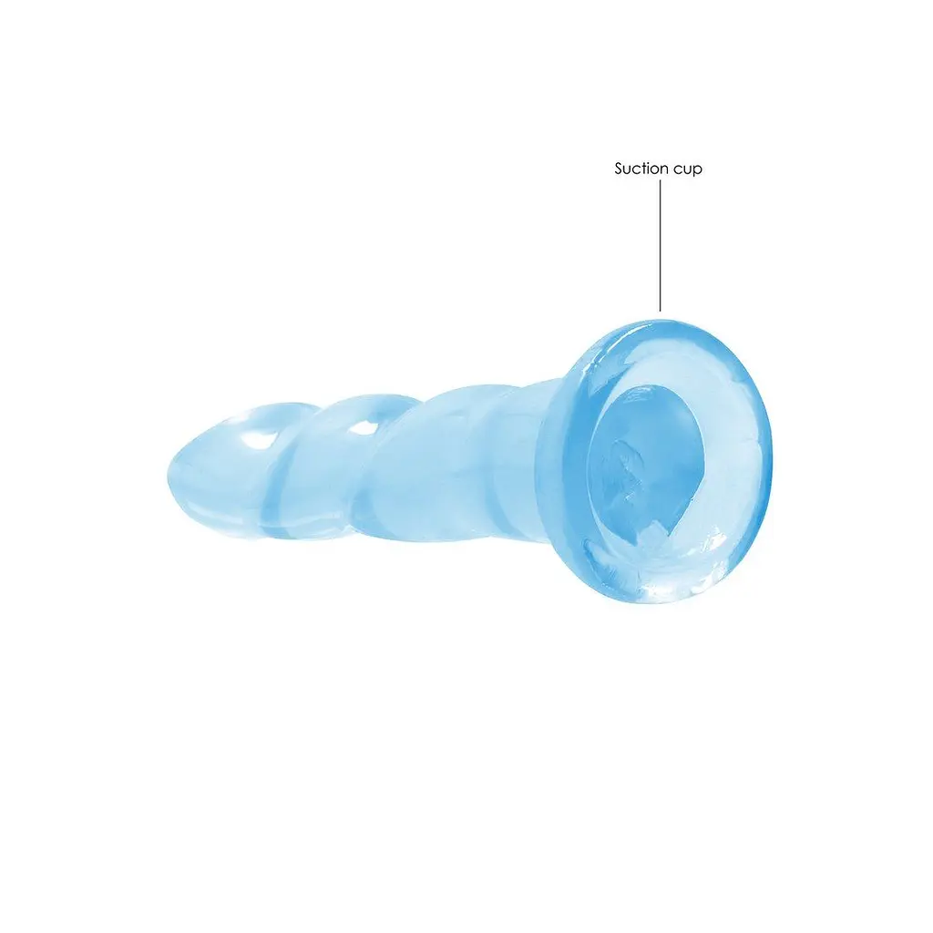 Фалоімітатор RealRock Crystal Clear 7", 18 см (блакитний) - фото 3
