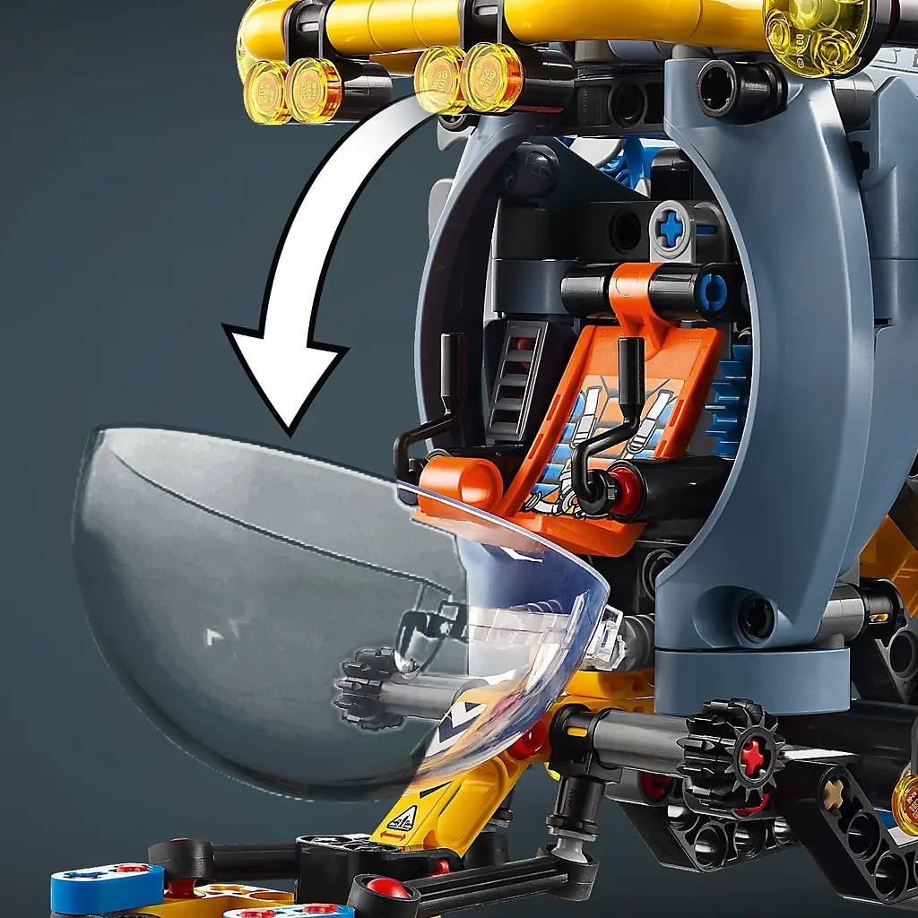 Конструктор LEGO Technic Глубоководная исследовательская подводная лодка 413 деталей (42201) - фото 8