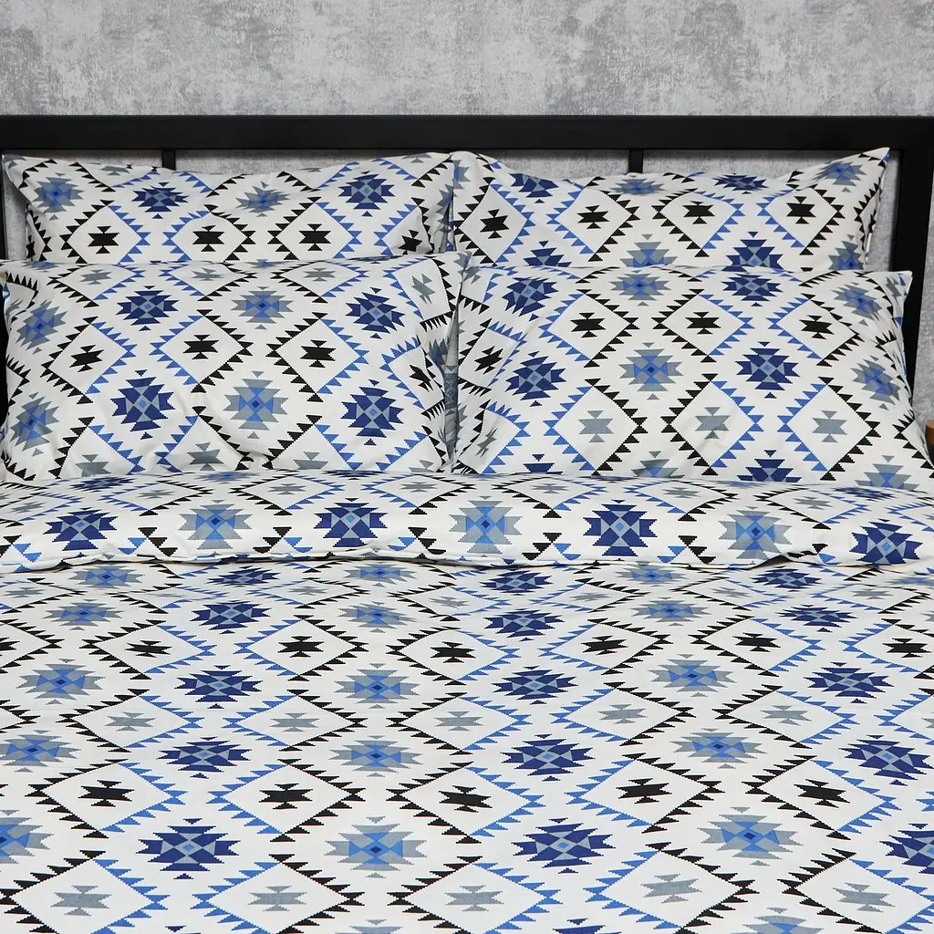 Комплект постельного белья Moon&Star Детский 110x140 см наволочки 2x40x60 см Blue Mosaic Бязь Gold Люкс - фото 2