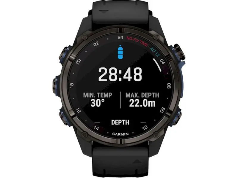 Спортивний годинник Garmin Descent Mk3i – 43 mm Carbon Gray DLC Titanium w. Black Silicone Band (010-02753-10/11) - фото 3