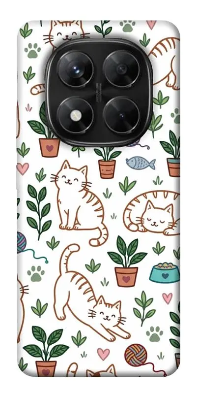 TPU чохол Demsky Cats pattern для Xiaomi Redmi Note 14 Pro 5G