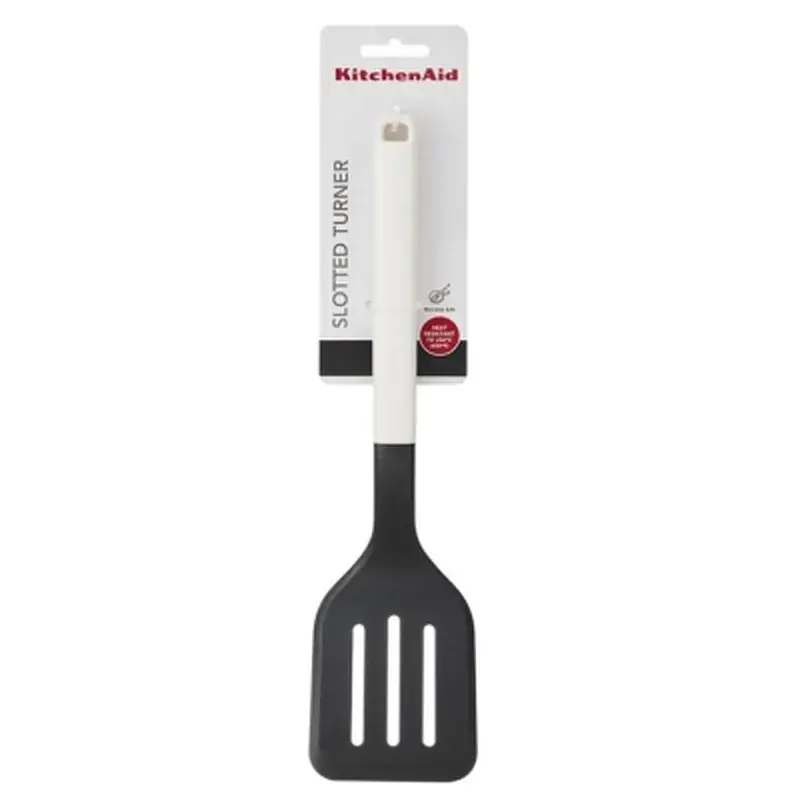 Лопатка кухонна KitchenAid Classic з прорізами 34 см білий (KHA002OHPNG) - фото 3