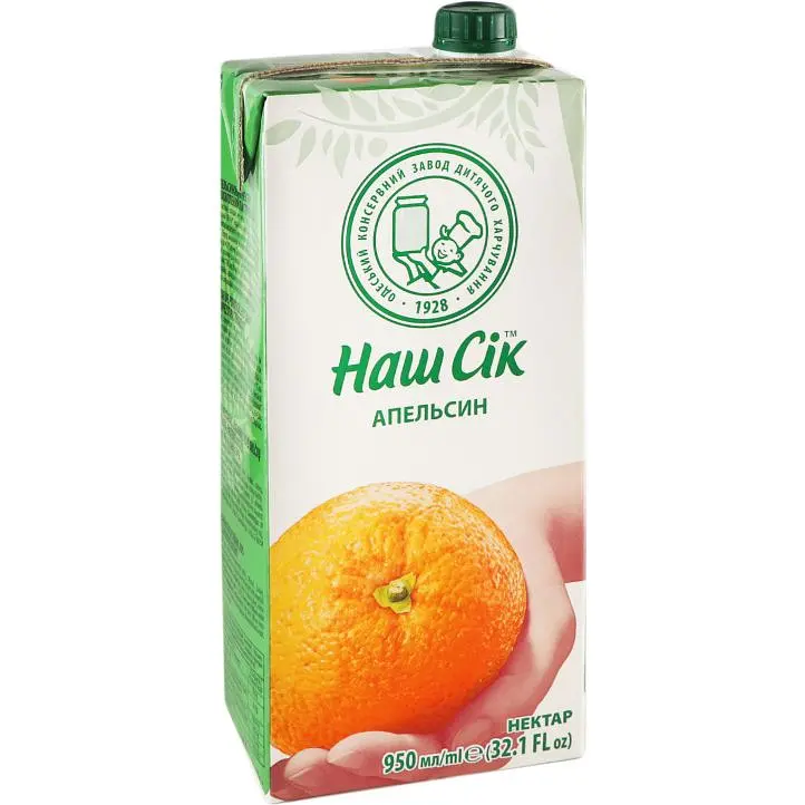 Нектар Наш Сік Апельсиновий 950 мл (446816) - фото 2